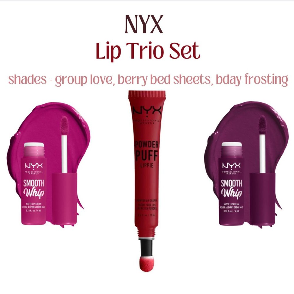 NYX lippy set of 3